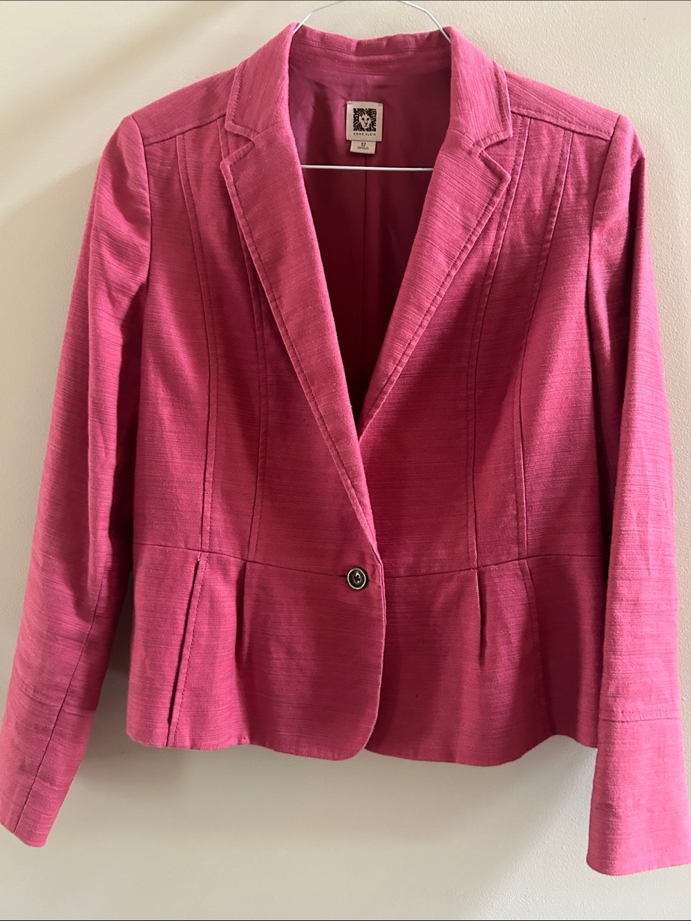 Anne Klein Fuchsia Tailored Blazer Jacket